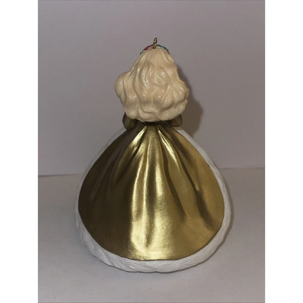 1994 Hallmark Holiday Barbie Ornament #2 Collector’s Series Gold Dress W Box